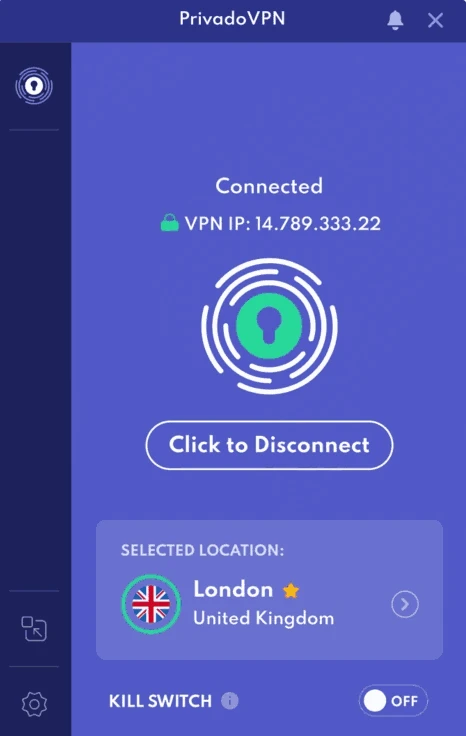 PrivadoVPN — 截圖 1